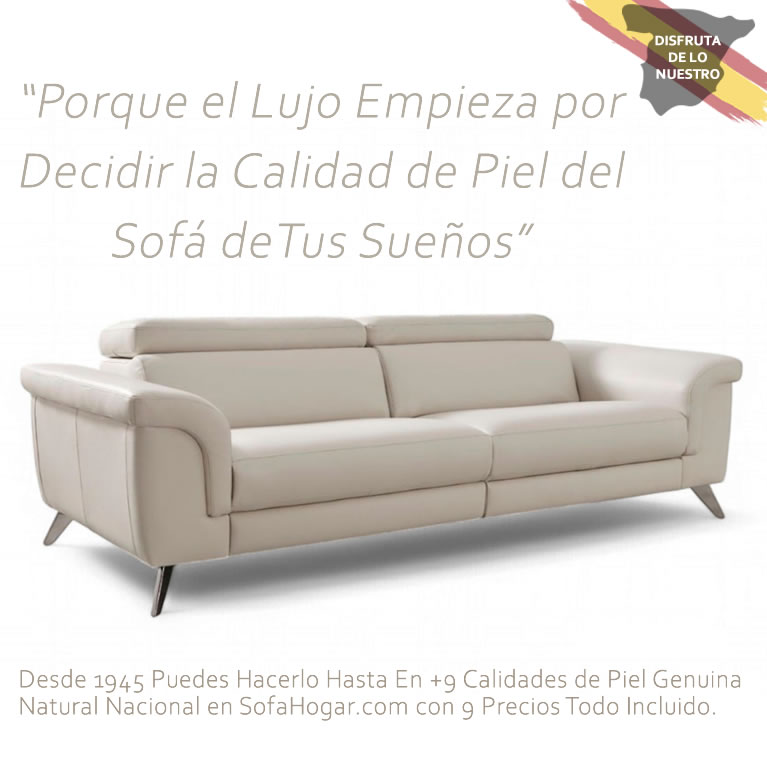 SOFAS DE PIEL GENUINA NATURAL